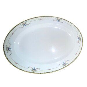Noritake Rosemary Oval Platter 16" With Chip In Ring